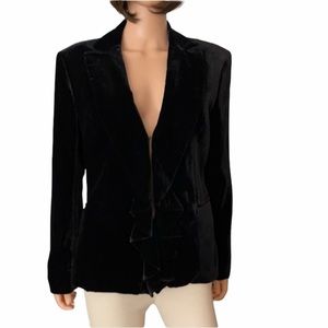 Jones New York collections black velvet blazer